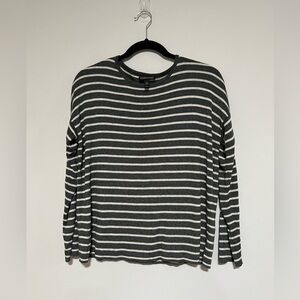 Eileen Fisher Tencel/Merino Wool Striped Crewneck Sweater Size XS